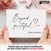 Better Office Products Thank You Cards & Envelopes with Red Metallic Foil Heart, All Occasions, 36PK 64528